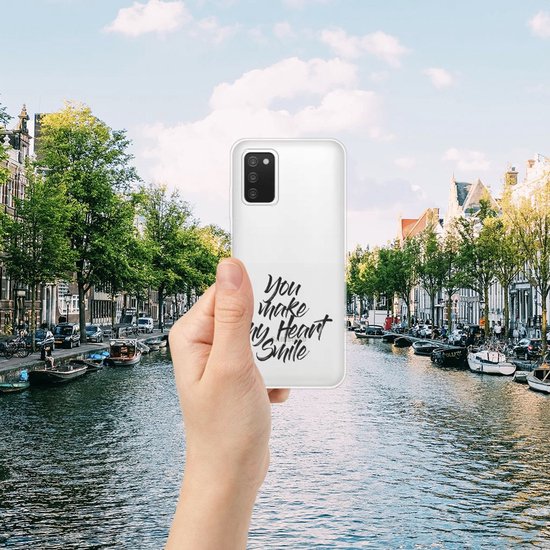 Coque de Protection pour Samsung Galaxy A03S Coque Heart Smile