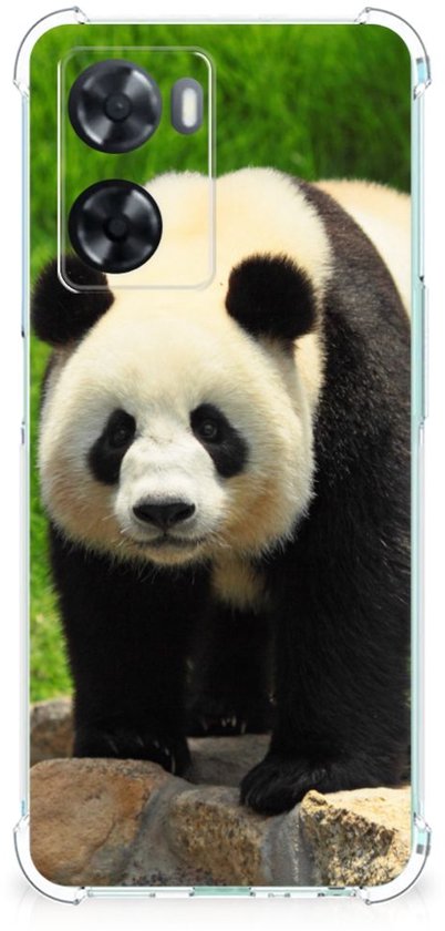 Coque en Siliconen TPU OPPO A57 | A57 | Coque pour téléphone portable A77 4G avec bord transparent Panda