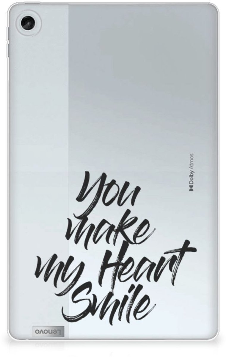 Lenovo Tab M10 Plus (3e generatie) Back cover met naam Heart Smile
