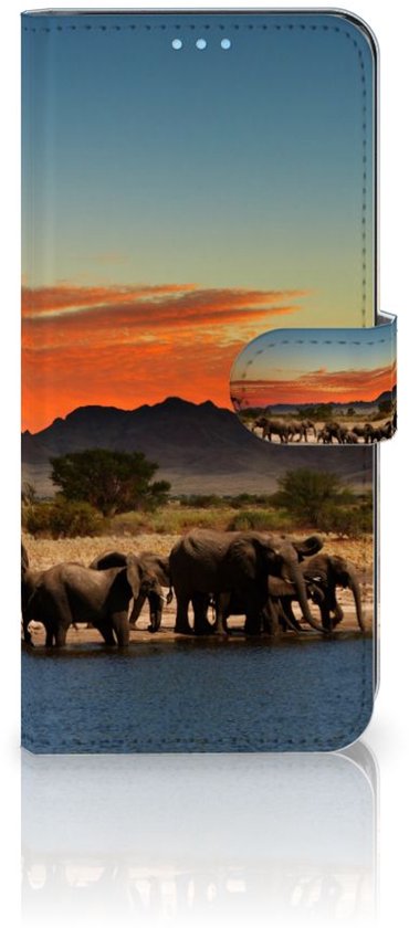 Etui portefeuille OPPO A74 4G Couverture de téléphone Éléphants