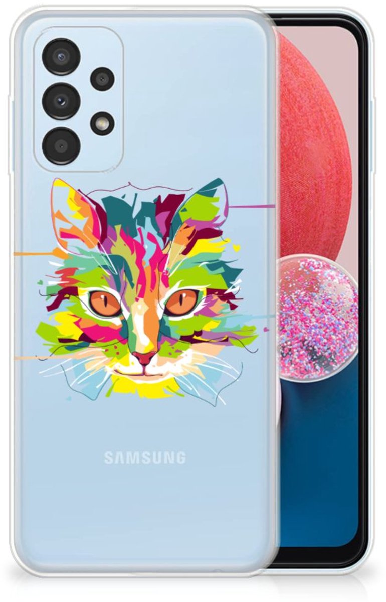 Samsung Galaxy A13 4G Telefoonhoesje met Naam Cat Color