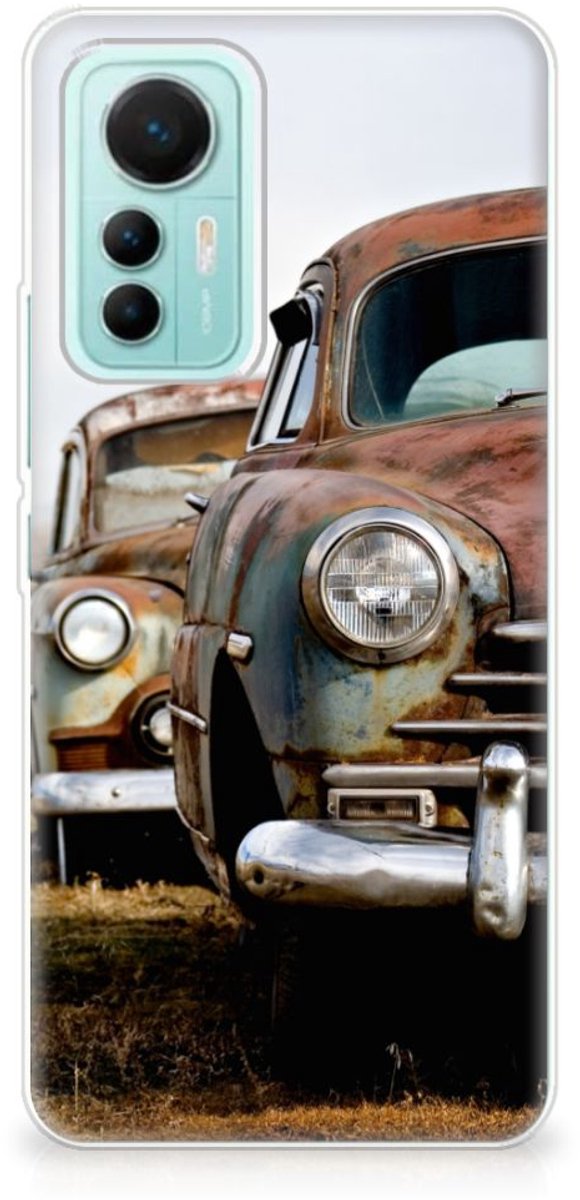 Xiaomi 12 Lite Siliconen Hoesje met foto Vintage Auto