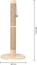 Bol.com Dobikk Krabpaal 40 x 40 x 90 cm - Met Speelballetje - Hoogte Instelbaar - Extreem Stabiel en Duurzaam - Sterke M8 schroe... aanbieding