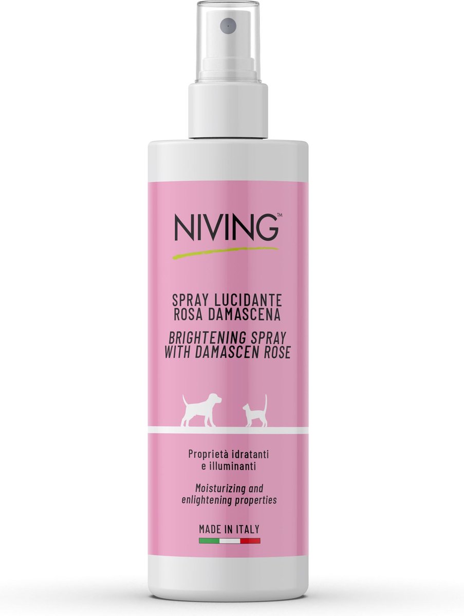 Niving | Verzorgende vachtspray voor honden en katten | 250 ML | | Met damascen roos