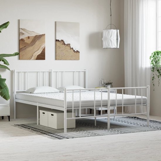 vidaXL Schuimmatras 7 zones 160x200 cm wit Schuimmatras - Slaapcomfort - Tweepersoons Bed - Matras Kopen - 7 Zone Matras