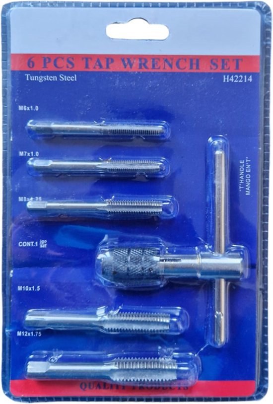 6-delige Hand Schroefdraad Tapper Set germat | bol