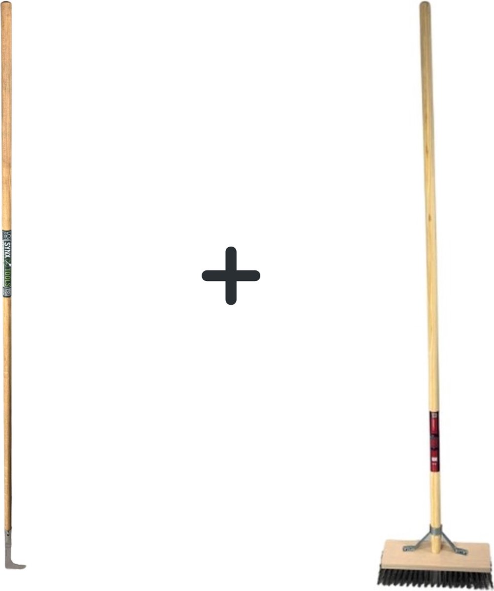 Synx Tools voegenmes Met Steel 150cm en Staaldraad Bezem - Buitenbezem - Staaldraad - Met steel 150cm