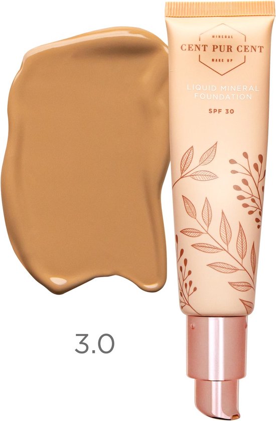 Cent Pur Cent Liquid Mineral Foundation 1.0 - Minerale Foundation - Huidvriendelijk