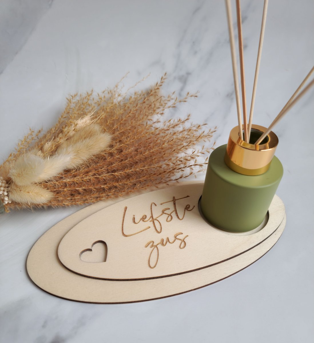 Huisparfum Liefste Zus – Geurstokjes – Magnolia – Olijf Groen