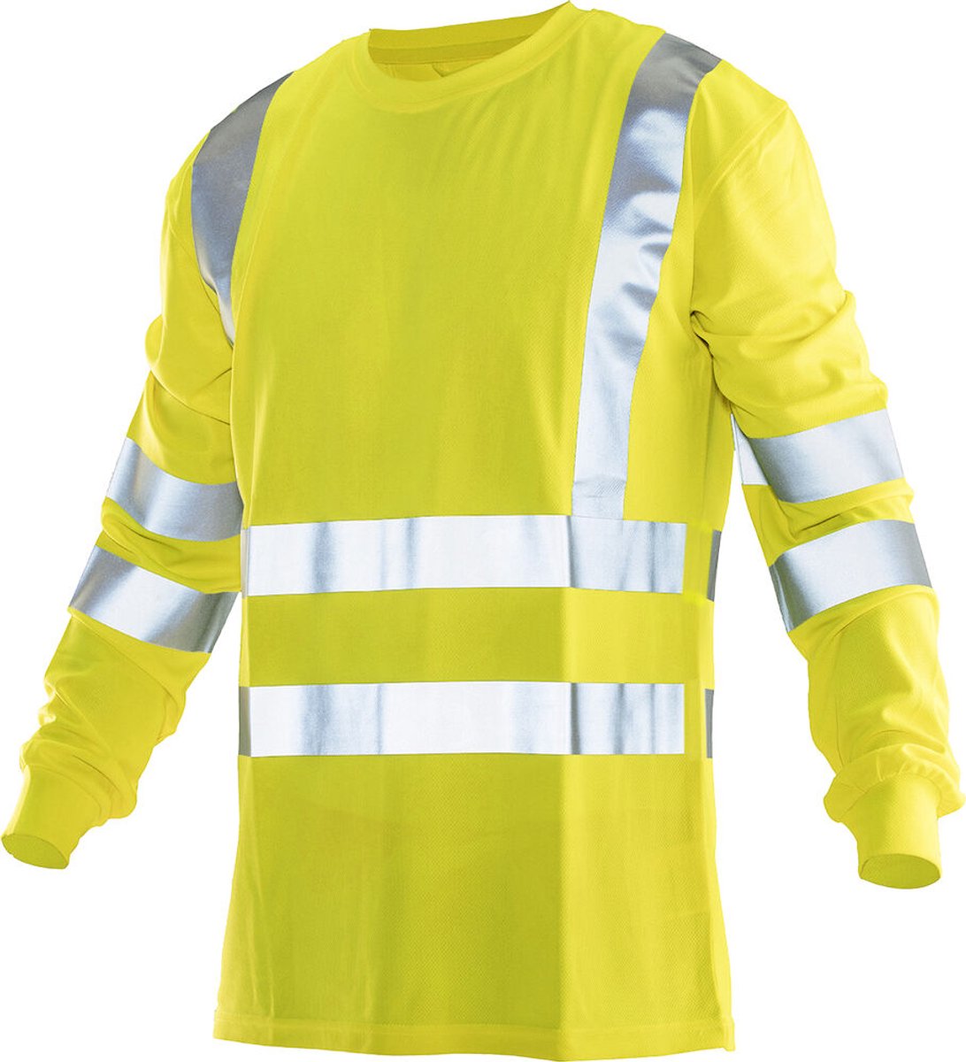 Jobman 5593 Hi-Vis Long Sleeve T-shirt 65559351 - Geel - XXL