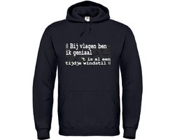 Geniaal - Unisex Hoodie - 3XL - Zwart