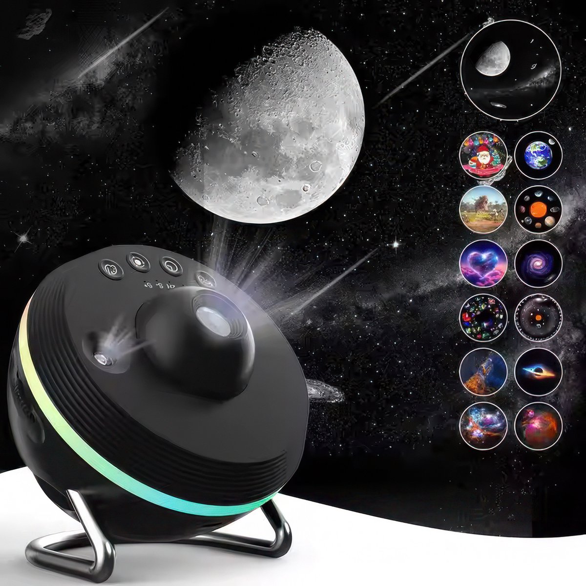 Sterrenhemel Projector met Meteor Effect – Sterren Projector – Galaxy Projector – Planetarium – Zonnestelsel – RGB Verlichting – Projector
