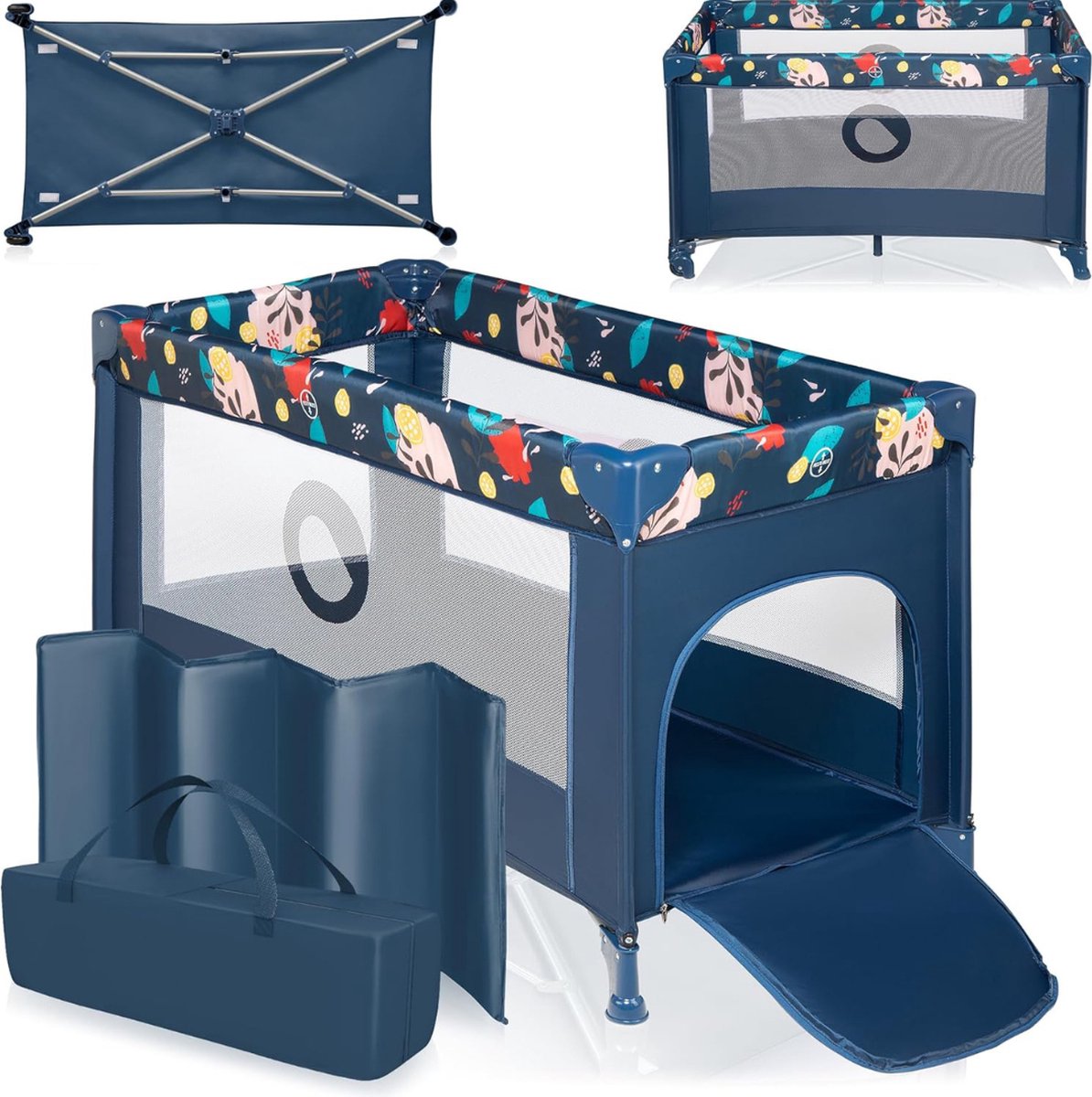 VELTRR® Kinderbed - Peuterbed - Babybed - Blauw
