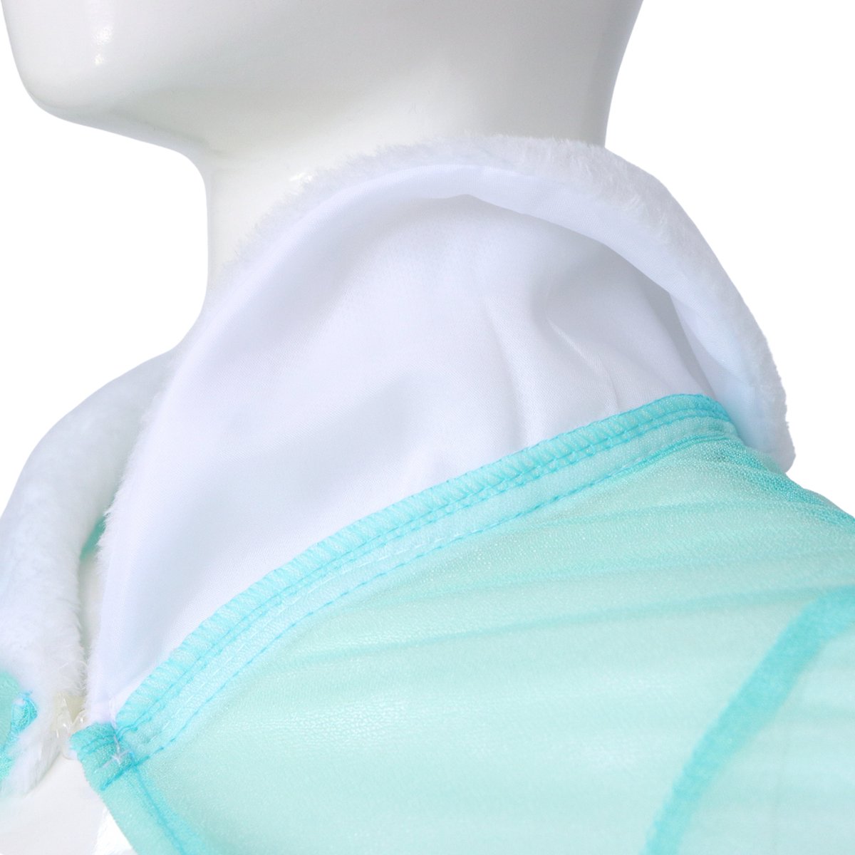 Joya Party® Ijsprinses Verkleed Jurk Volwassenen | Blauwe Glamour Jurk | Carnaval Verkleedjurk Dames | Prinsessenjurk Vrouwen | ijsprinces | Carnavalskleding | Maat M — afbeelding 14