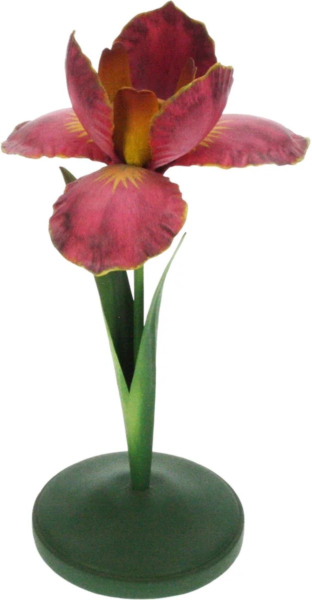 Meander Iris kandelaar rood 12,7x10x24,8cm Zie foto