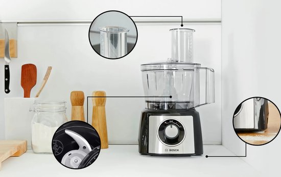 Bosch MCM3PM386 MultiTalent 3 - Foodprocessor - RVS/Zwart van Bosch — afbeelding 2