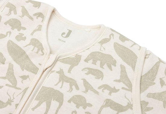 Winterslaapzak voor baby's - 70 cm - met dierenprint - olijfgroen — afbeelding 2