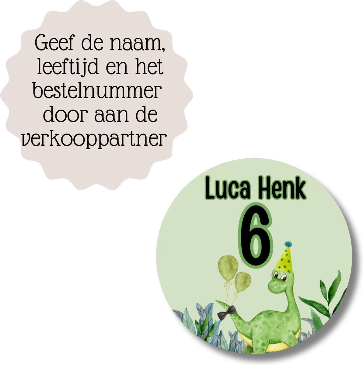 Dino Traktatie Uitdeelset - Compleet Feestpakket met Uitnodigingen, Gepersonaliseerde Stickers en Transparante Zakjes — afbeelding 6