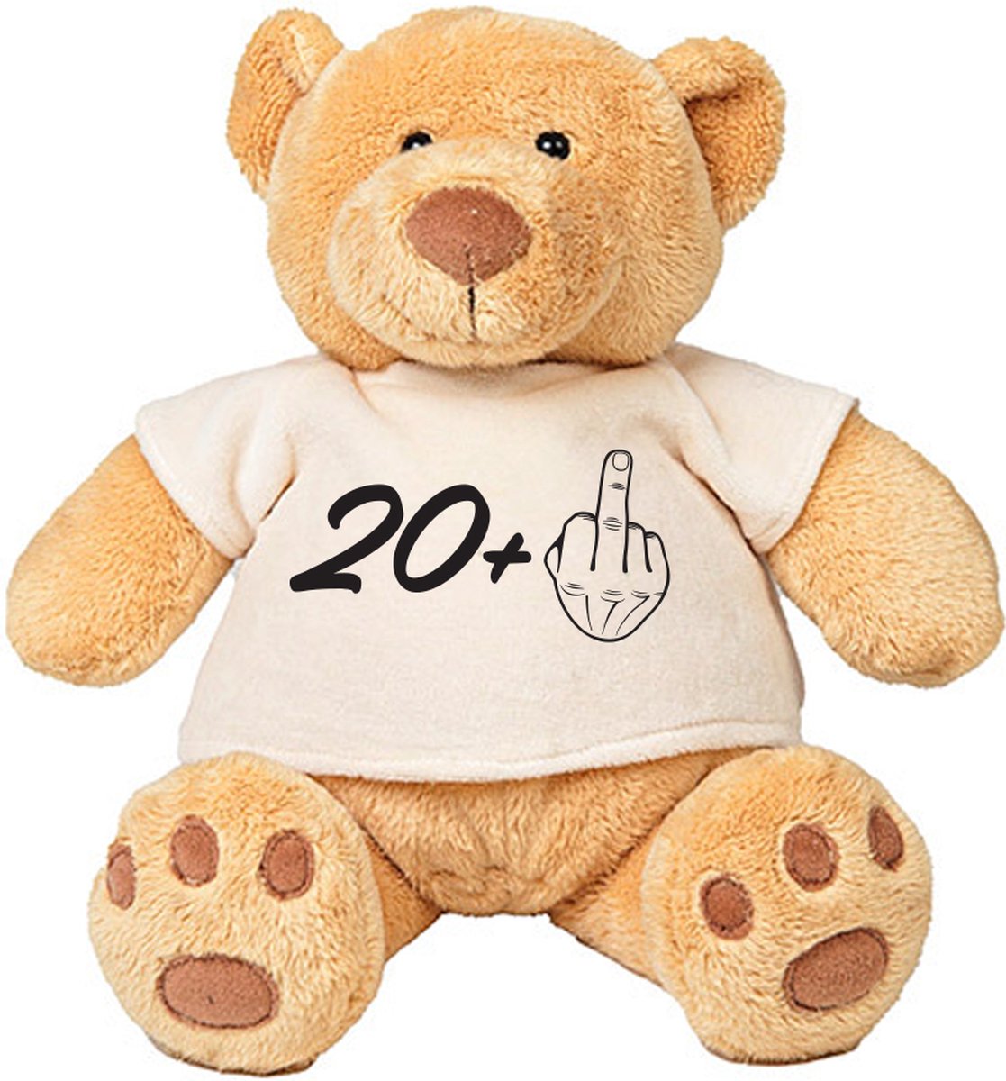 Pluche Beer 21 Jaar feest  knuffel  cadeau  beertje  verjaardag