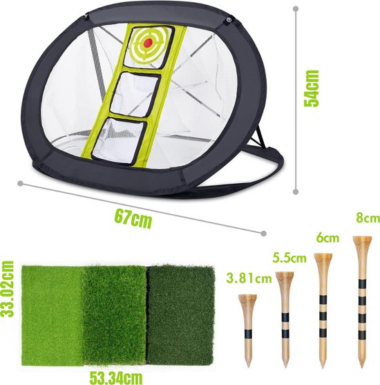 Golf Chipping Net - Sterk Pop-up Golfnet - Indoor/Outdoor - Draagbaar | bol
