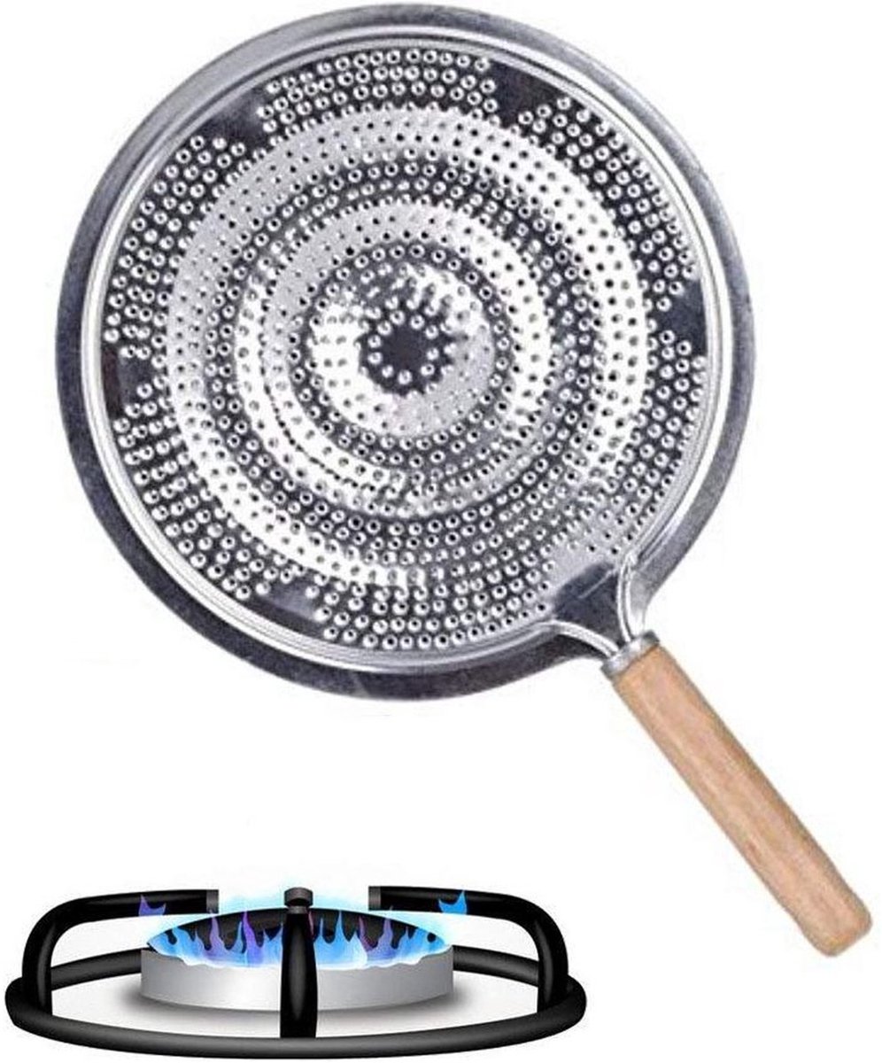 Sudderplaat / vlamverdeler - metaal - Dia 21 cm - rond - kan in vaatwasser — afbeelding 2