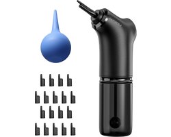 HAIDU Oorsmeer verwijderaar Pro – Extra Oortips + Oor Luchtblazer – Oorreinigingsset – Oorspuit met camera – 200 ml waterreservoir – 4 standen – Oplaadbaar – Zwart – Premium Plus