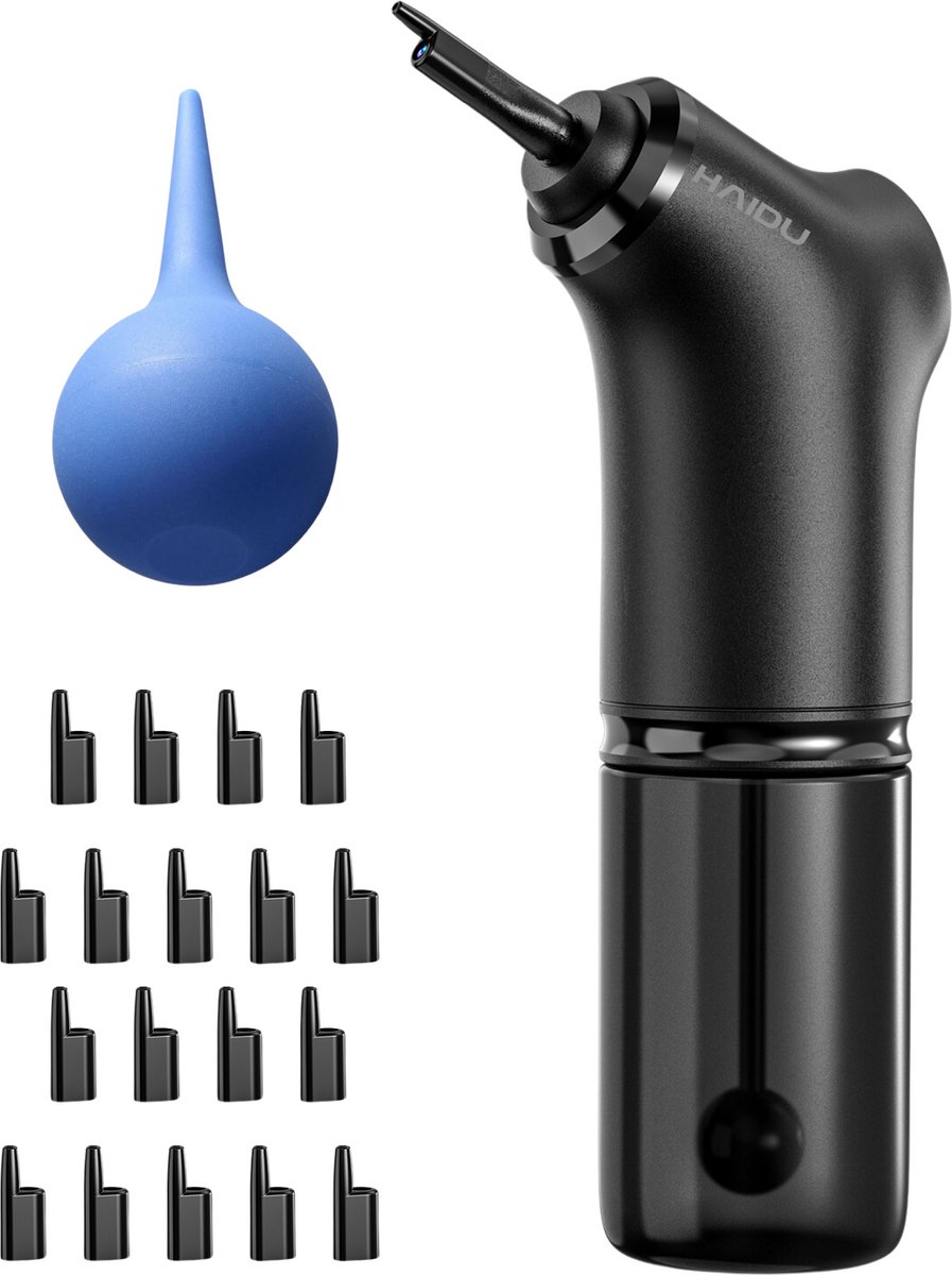 HAIDU Oorsmeer Verwijderaar Pro + Oor Luchtblazer & 18 Oortips – Ear Cleaner met Camera – Oorreiniger – Premium Plus