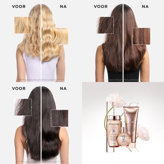 Kérastase Gloss Absolu Anti-Frizz Glaze Milk - Hydraterende Leave-In Haarspray die Beschermt tegen Hitte voor Lang, Pluizig Haar - 190ml