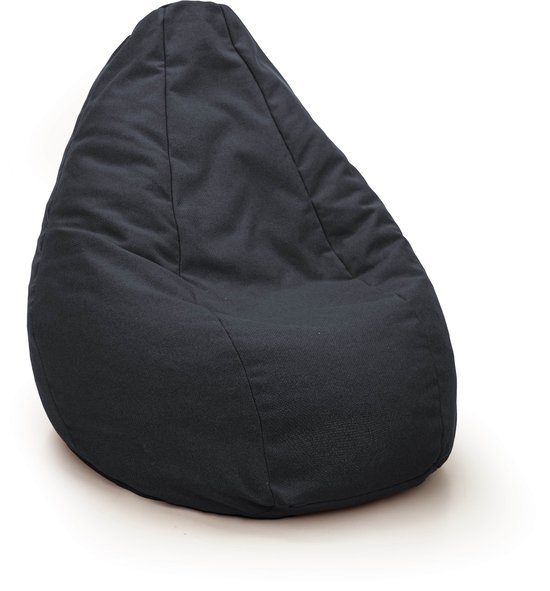 Foto: Drop sit compacte zitzak milieuvriendelijk zwart gemaakt van 90 gerecyclede pet flessen waterafstotend met uitneembare binnenzak