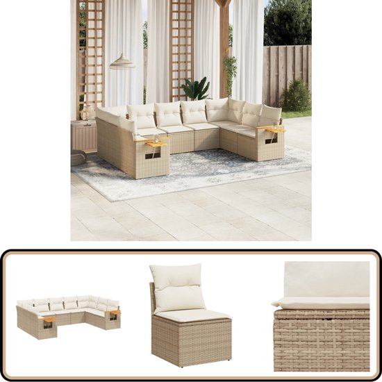 vidaXL-9-delige-Loungeset-met-kussens-poly-rattan-beige
