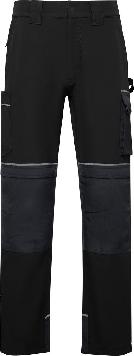 Zwarte Werkbroek met reflecterende details Model Wall merk Roly Size 60