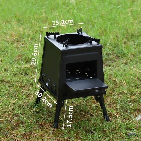 Rugzak houtkachel, draagbare roestvrijstalen inklapbare houtkachel voor camping in de open lucht, reizen, wandelen, picknick - 9,9 x 9,9 x 15,7 cm Rugzak houtkachel, draagbare roestvrijstalen inklapbare houtkachel voor camping in de open lucht, reizen, wandelen, picknick - 9,9 x 9,9 x 15,7 cm
