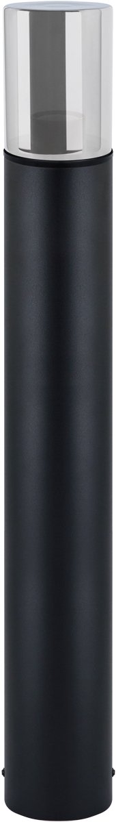 BERYL - Tuinverlichting - Staande Buitenlamp - Luxery Staandelamp - 1 X E27 Fitting - Zwart - Spiegel / Smoked Glas / Kunststof - IP54 - 800mm