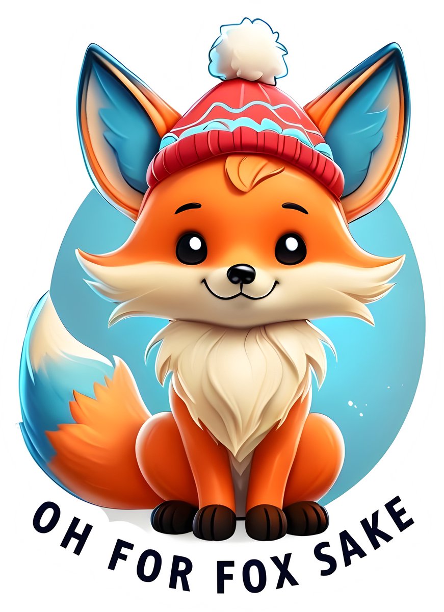 Funny Cute Fox sticker "oh for fox sake"