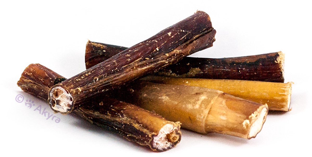 Akyra Bullepees 12 cm - 5 stuks - Natuurlijk gedroogde hondensnack - Runderstengel