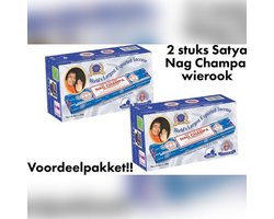 Satya Nag Champa Agarbatti klassiek staafjes 2 dozen van 12 pakjes (15 gram per pakje ) wierook| 24 pakjes van 15gram| 2 dozen
