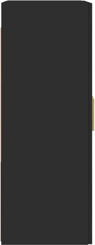 vidaXL Armoires suspendues 2 pcs Bois fini Noir - Armoire Armoires murales murales - Armoire suspendue - Armoire suspendue