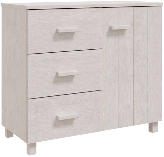 vidaXL Dressoir HAMAR 90x40x80 cm massief grenenhout wit - Dressoir - Dressoirs - Kast - Dressoirkast