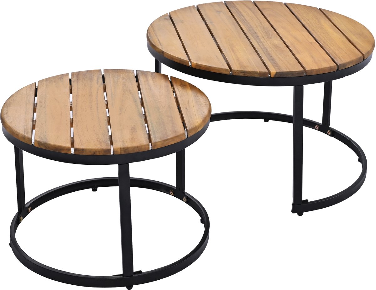 6-delige Tuinset met verzinkt ijzeren frame, eetgarnituur voor 5-6 personen, 2 banken, 2 stoelen, 2 tafels – foto 3