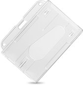 Ecorare® - 10 Plastic pashouders - Lange zijde - Hard plastic - Transparant