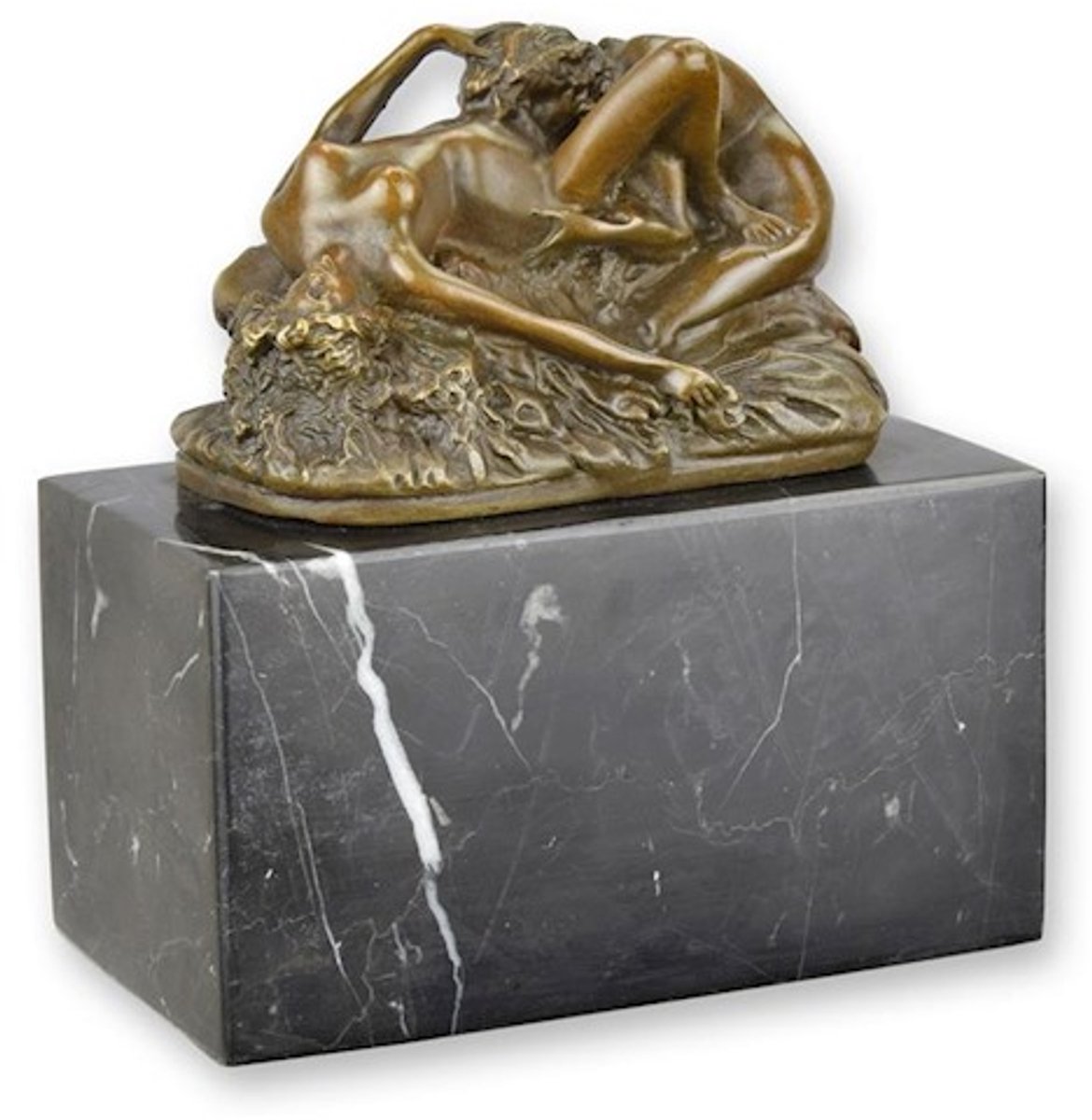 Erotisch Beeld - Bronzen Beeld - Erotiek Beeldje - Kunst Sculptuur - Brons Decoratie - 13x7x14