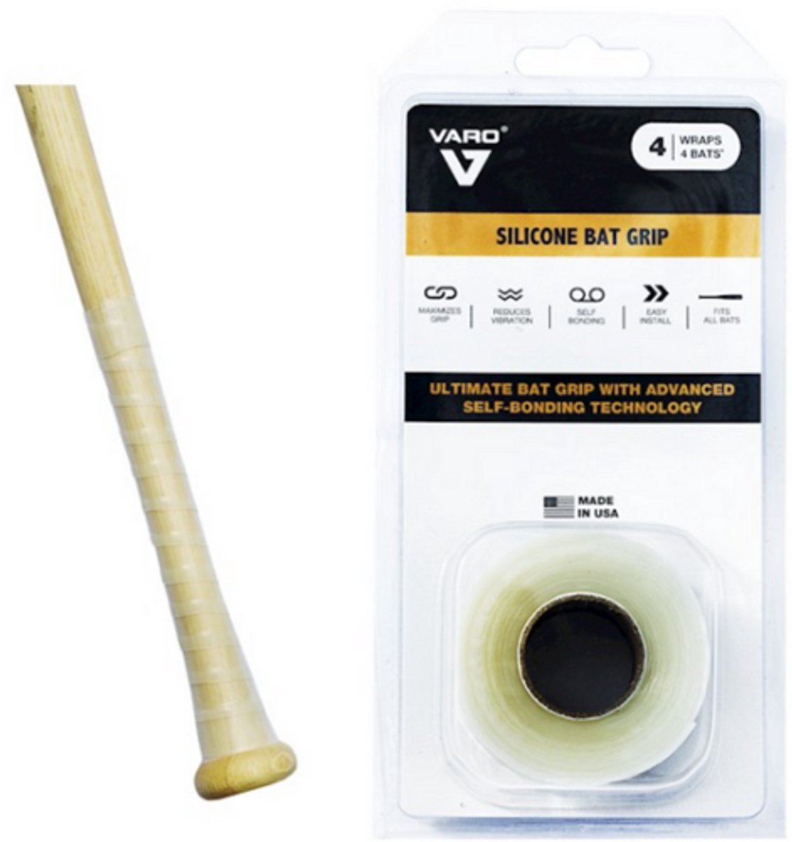 Varo Silicone Grip 10ft Roll Kleur Clear Grip Tape voor Sport Honkbal/Softball