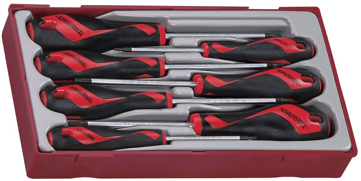 Schroevendraaierset TX--Tpx TT1 tray 7 delig Teng Tools TT917TXN