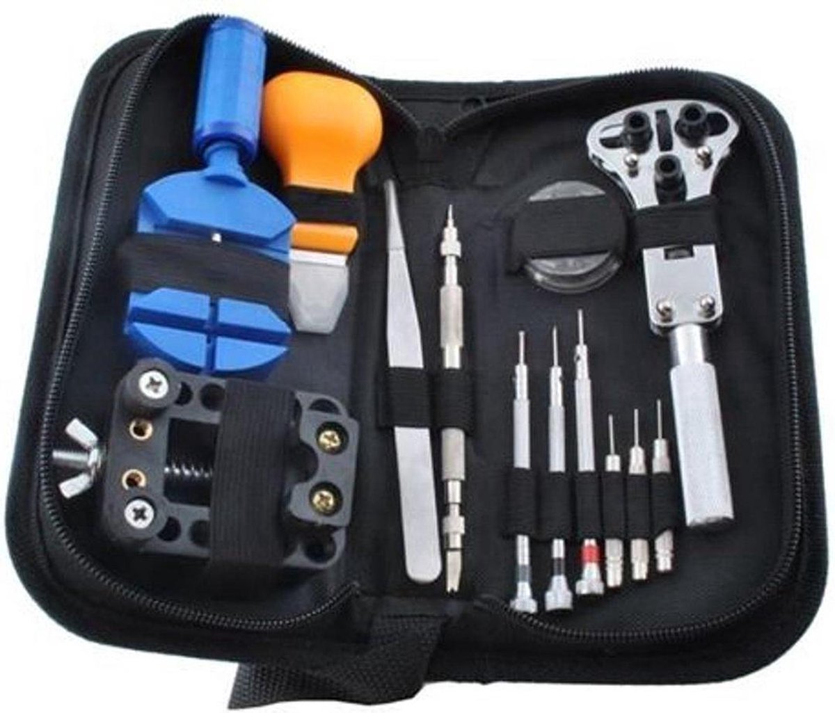 IBBO Shop - Complete Horlogemaker Gereedschap Set - Horloge Reparatie Set Schroevendraaier Set - Horlogekast Opener - Horlogeband Inkortset Pinnen