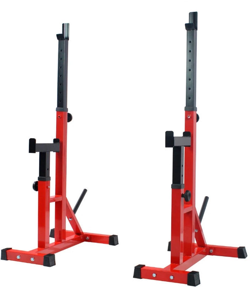 Buikspierbank - Fitnessbank - Halterbank - Fitness Bank - Multifunctionele Bench Press - Trainingsbank - Verstelbaar en Inklapbaar - Compact Krachtstation voor Thuisgebruik - Rood