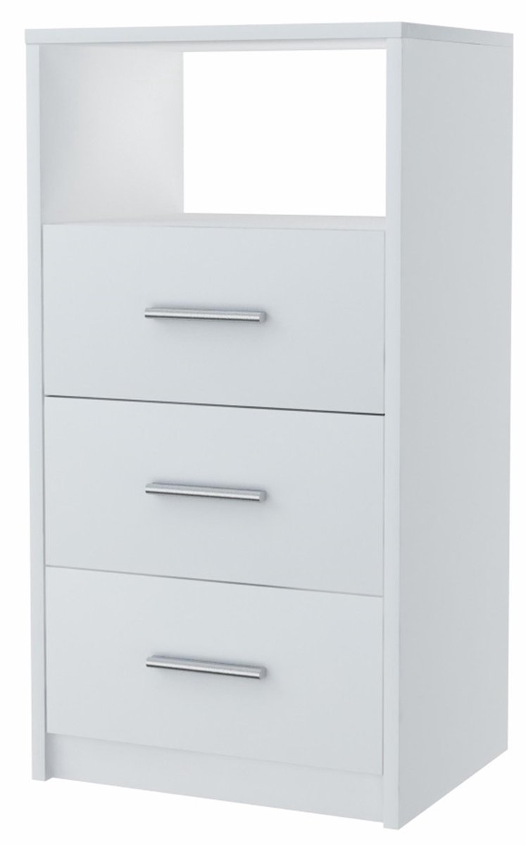 UFC BODO 3SO - Witte Kommode - 40cm - Laminated Board - Rolgeleiders