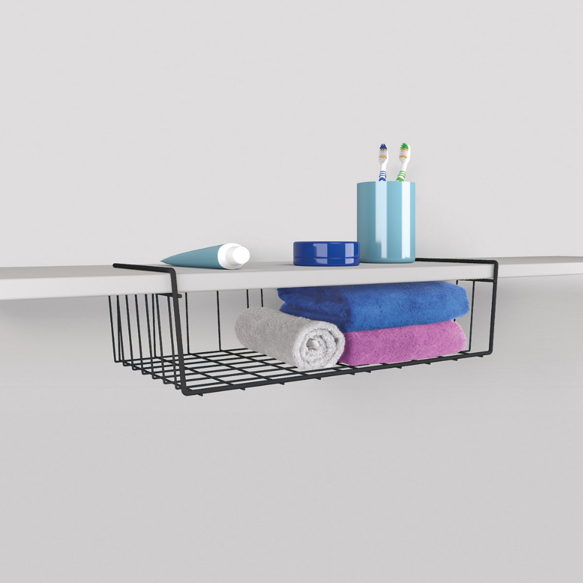 Hangmand van stof voor decoratiebenodigdheden aan het nachtkastje