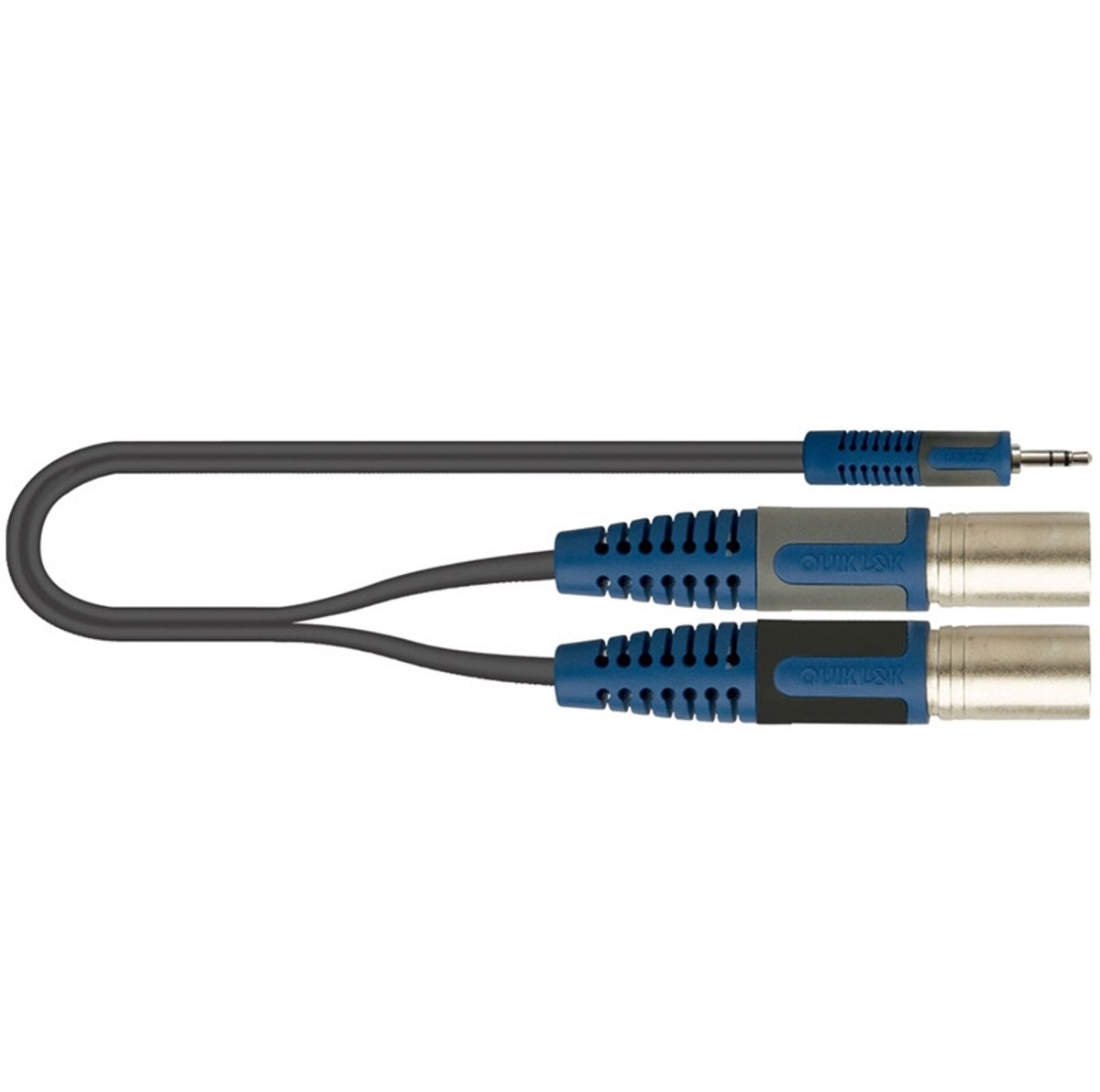 QUIK-LOK RKSA/192-5 audio kabel 5 m 3.5mm 2 x XLR (3-pin) Zwart, Blauw, Grijs