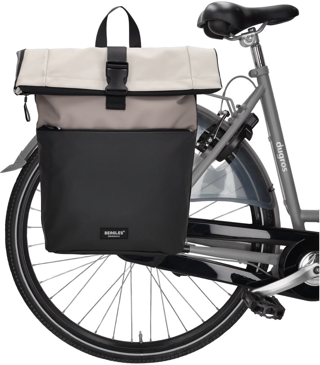 Beagles Originals Bicycle Waterproof Laptop Rugzak - Fietstas - Weersbestendig - 15,6 inch - 27.5 L - Grijs