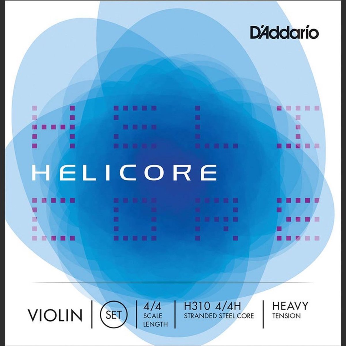 D'Addario H310-44H violin string set 4/4, heavy, with tin-plated high-carbon plain steel E-1 string